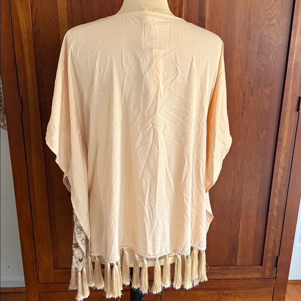 Chico’s Rose Embroidered Poncho - Picture 6 of 7